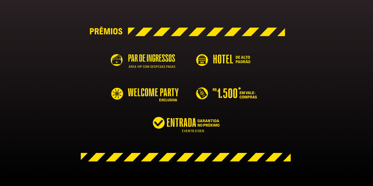 Par de Ingressos, Hotel Alto padrõ, welcome Party 1.500 R$ em vale comprar, entrada grantida no proximo evento Eisen